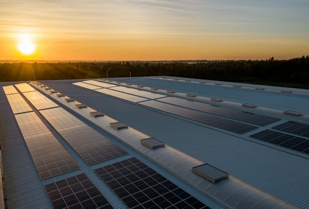 Commercial solar installation on a Perth rooftop
